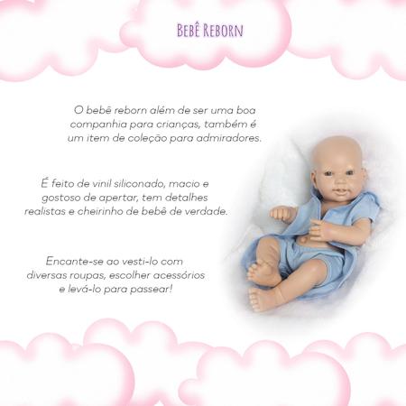 Boneco Bebê Reborn Recém Nascido Menino Realista 100% de Silicone