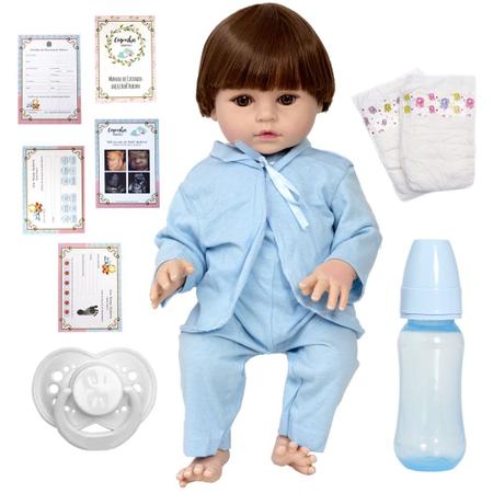 boneca bebe reborn menino realista corpo todo de silicone - npk collection  - Bonecas - Magazine Luiza