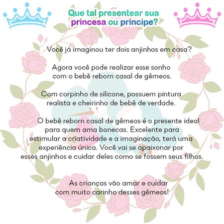 Bebê Reborn Gêmeos Corpo 100% Silicone - New Happy - Bonecas - Magazine  Luiza