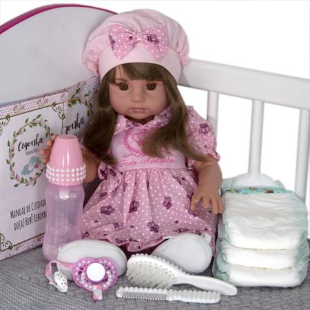 Boneca Bebê Reborn Realista Baby Alive Menina Cabelo Escuro - Cegonha Reborn  Dolls - Bonecas - Magazine Luiza