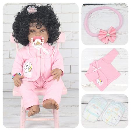 Bebe Reborn Corpo De Silicone Boneca Real Com Enxoval Luxo Bebe