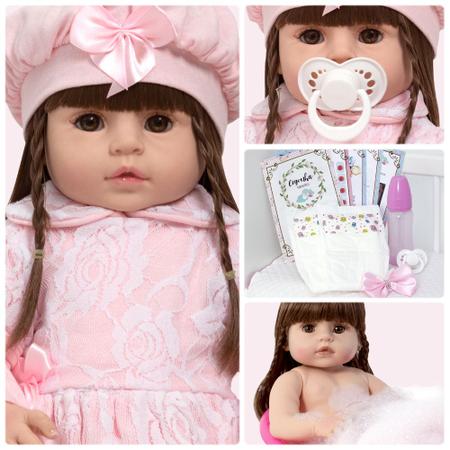 Bebê Reborn Silicone roupinha de princesa