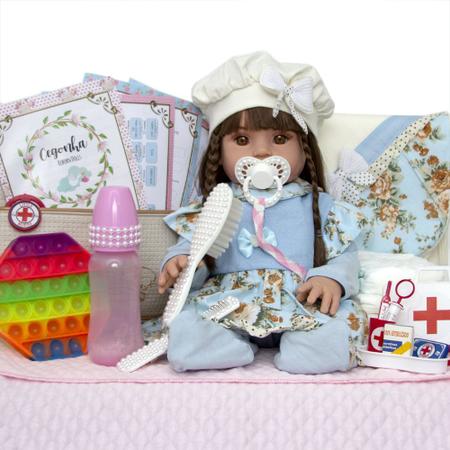 Boneca Bebê Reborn Realista 100% Silicone 20 Itens com Bolsa - Cegonha  Reborn Dolls - Bonecas - Magazine Luiza