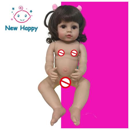 Boneca Reborn Bebe Reborn Menina 100% Silicone New Happy - Boneca Reborn -  Magazine Luiza