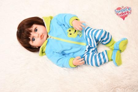 Bebê Sweetie Reborn (R) Menino Girafinha Silicone-doll 48cm - MRW - Bonecas  - Magazine Luiza