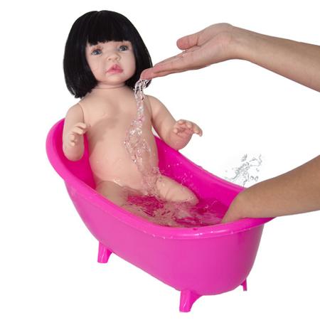 Bebê Reborn Real Menina Boneca 100% Silicone Pronta Entrega - R$ 439,9