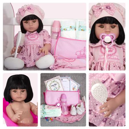 Boneca Bebe Reborn Morena Menina Barata Realista - Cegonha Reborn Dolls - Boneca  Reborn - Magazine Luiza