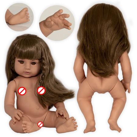 Boneca Bebe Reborn Silicone Girafinha Menina 48cm Realista - Chic