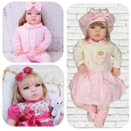 Bebe Reborn Realista Menina Loira Princesa Enxoval Completo - Chic Outlet -  Economize com estilo!