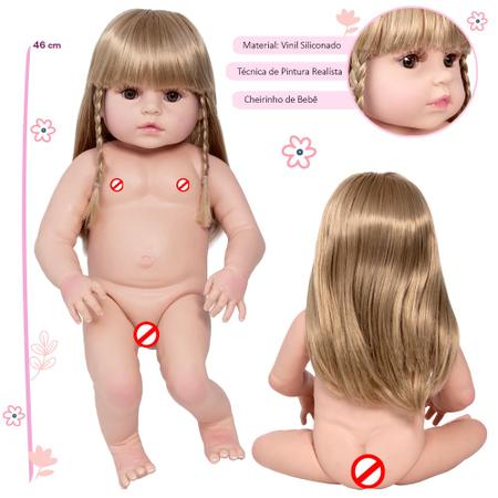 Boneca Bebê Reborn Silicone Barato Menina Bebe Original Barata Realista  100% Vinil siliconado + 10 itens - Bonecas - Magazine Luiza