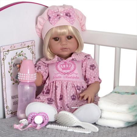 Imagem de Bebe Reborn Loira Realista Princesa Banho Silicone Barata