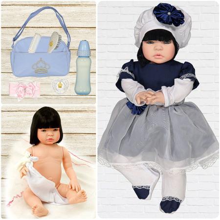 Boneca Bebe Reborn Menina Morena Barata 23 Acessorio De Luxo - Cegonha  Reborn Dolls - Boneca Reborn - Magazine Luiza