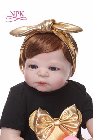 Boneca Bebe Reborn Menina 100% Silicone 55 Cm - 12x S/ Juros