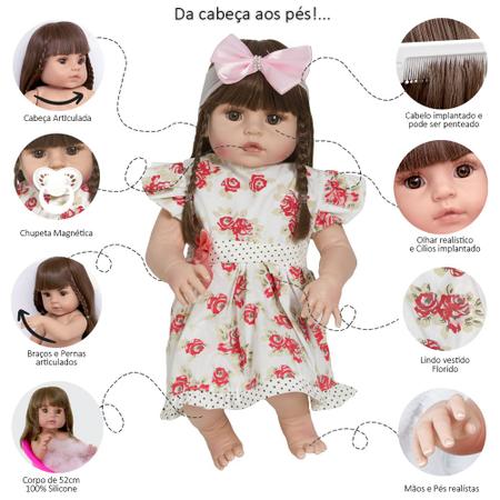 Bebe Reborn Realista Boneca Novidade Pode Molhar Completa