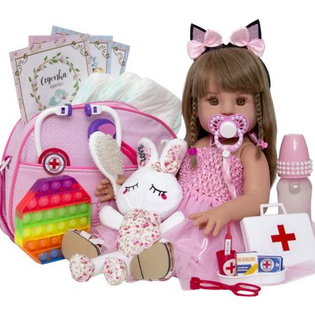 Bebe Reborn Girafinha Boneca Silicone 100% Magazine Luiza LOL - Cegonha  Reborn Dolls - Bonecas - Magazine Luiza