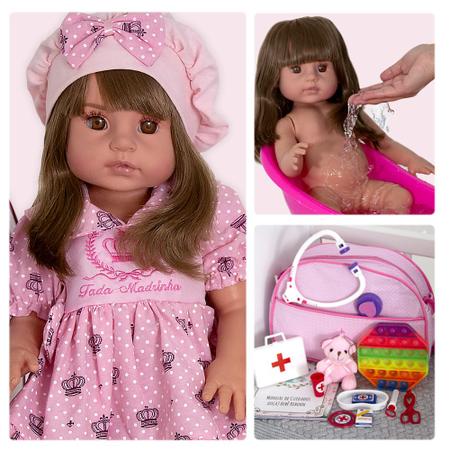 Boneca Bebezinho Adora Reborn Baby Dolls Bolsa Maternidade