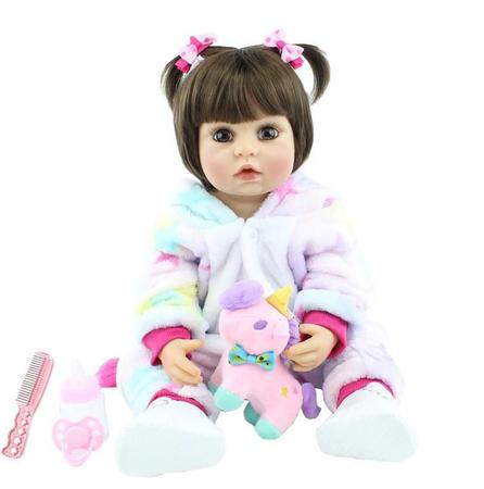 boneca bebe reborn corpo silicone pode dar banho - bzdoll - Boneca Reborn -  Magazine Luiza