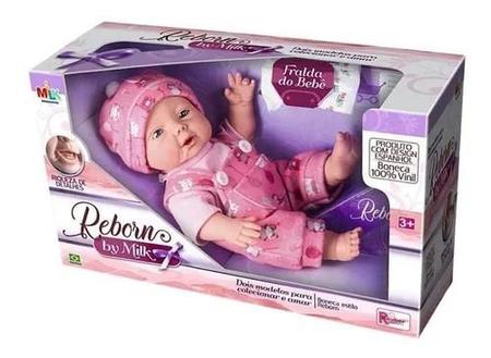 Boneca Bebê Reborn Realista Menina Silicone Pode Dar Banho - Milk  Brinquedos - Boneca Reborn - Magazine Luiza