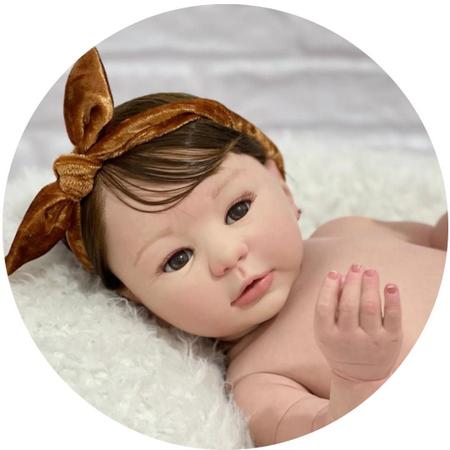 Boneca Bebê Reborn Menina Corpo Silicone Morena em Promoção na