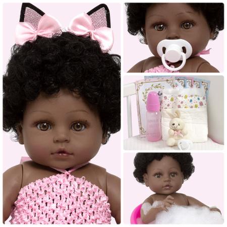 Bebe Reborn Menina Cabelo Cacheado Enxoval Coelhinha Fofa - Cegonha Reborn  Dolls - Bonecas - Magazine Luiza