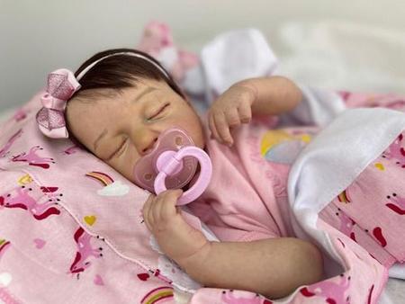 Bebê Reborn Recém Nascida - Realista Dormindo - Araluz Artesanatos -  Bonecas - Magazine Luiza