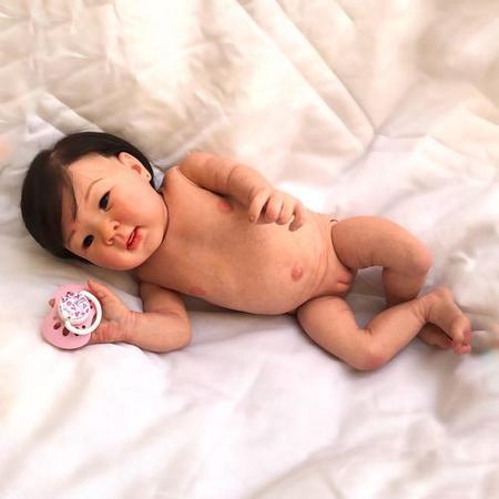 Boneca bebe Reborn oriental menina kit Jiali muito fofa