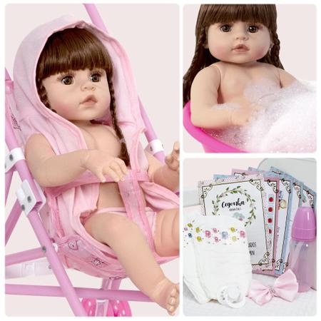 Bebe Reborn, Menina, Barata,promoçao Princesa Linda Cílios