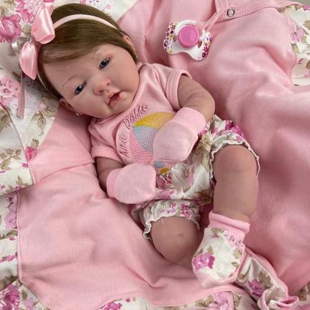 Bebe Reborn Boneca Menina Silicone Realista Com Enxoval - ShopJJ - Bonecas  - Magazine Luiza