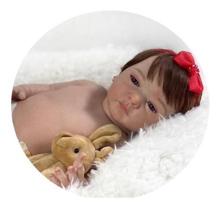 Bebê Reborn Boneca Menina Realista Brinquedo Banho Silicone