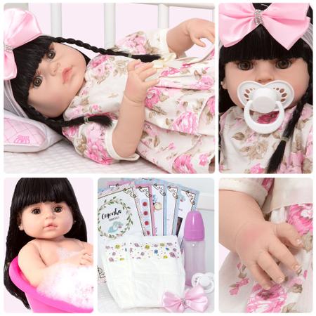 Boneca Bebê Reborn Real Barata + 21 Itens Envio Imediato