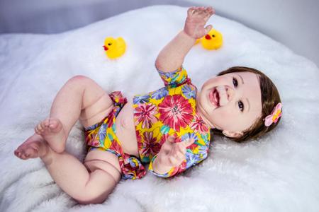 Bebê Reborn Menina Realista Silicone, Banho Fio A Fio Baby - Mundo Azul e  Rosa - Bonecas - Magazine Luiza