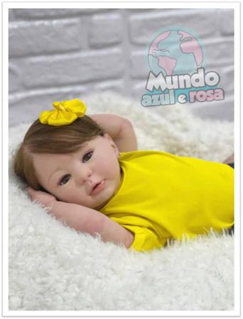 Bebê Reborn Menina Realista Silicone, Banho Fio A Fio Baby - Mundo Azul e  Rosa - Bonecas - Magazine Luiza