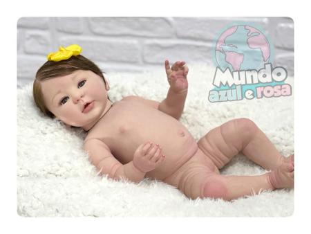 Bebê Reborn Menina Realista Silicone, Banho Fio A Fio Baby - Mundo Azul e  Rosa - Bonecas - Magazine Luiza