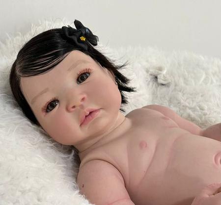 Bebe Reborn Menina Realista Toma Banho Cabelo Fio A Fio - Ana Dolls -  Boneca Reborn - Magazine Luiza