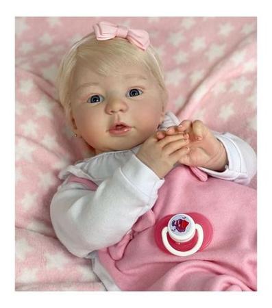 Bebê Reborn Lançamento Menina Realista Cabelo Feito A Mão
