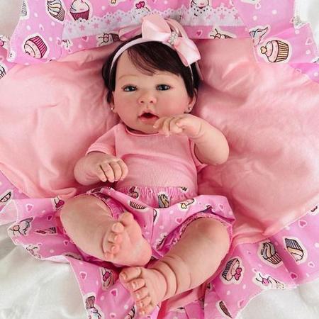 BEBÊ REBORN MENINA ANINHA TODA EM SILICONE BEM FOFINHA - Maternidade Mundo  Baby Reborn