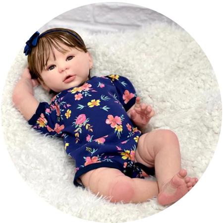 Bebê Reborn Menina Realista Silicone, Banho Fio A Fio Baby - Mundo Azul e  Rosa - Bonecas - Magazine Luiza