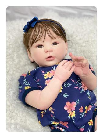 Bebê Reborn Menina Realista Silicone, Banho Fio A Fio Baby - Mundo Azul e  Rosa - Bonecas - Magazine Luiza