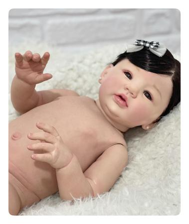 Bebê Reborn Menina Boneca Realista Morena