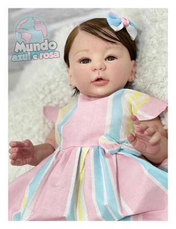 Bebê Reborn Menina Silicone, Fofa, Princesa, Pode Banho - Mundo Azul e Rosa  - Bonecas - Magazine Luiza