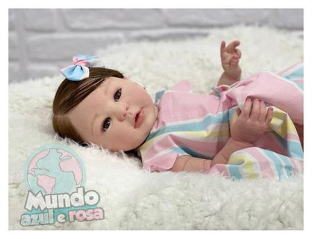 Boneca Bebê Reborn Menina Princesa Pode Dar Banho Silicone