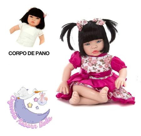 Bebê Reborn Menina Princesa Realista Pano Boneca Barata no Shoptime