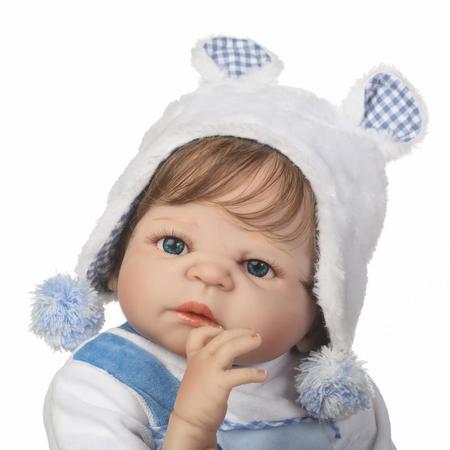 Boneco Bebê Reborn Menino 100% Silicone 55cm - Renan - Full