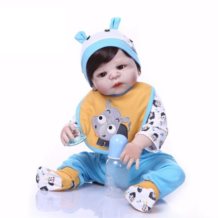 Bebe Reborn Menino 100% Silicone 57 Cm - Pronta Entrega Dino