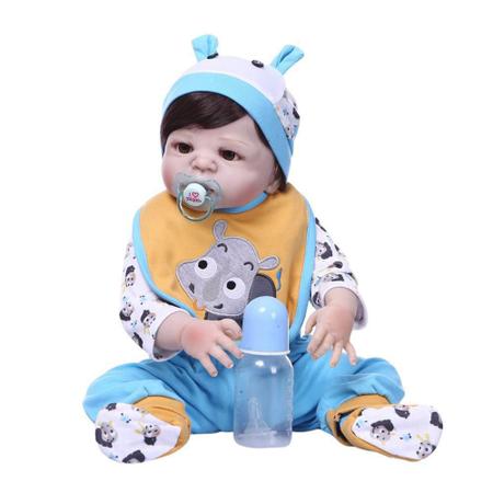 Bebe Reborn Menino 100% Silicone 57 Cm - Gael no Shoptime