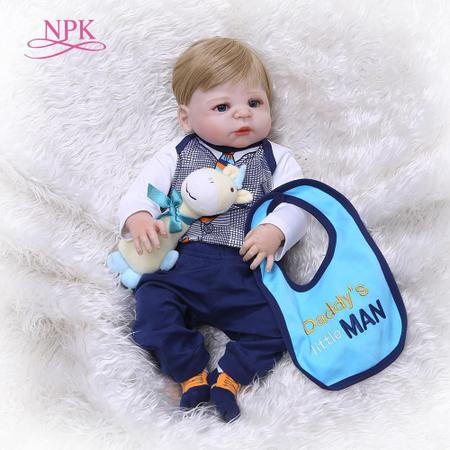 Bebes reborn menino 57cm full silicone reborn baby boy girl dolls