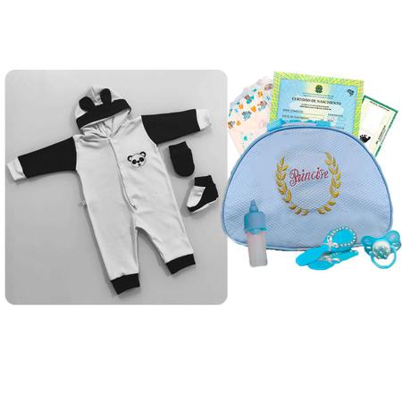 Bebe Reborn Menino Principe Enxoval + Bolsa Maternidade