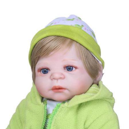 Bebe Reborn Menino 100% Silicone 57 Cm - Pronta Entrega Dino