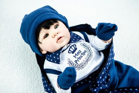 Bebê Reborn Menino JOÃO Corpo de Pano com Enxoval - Royal Valentina