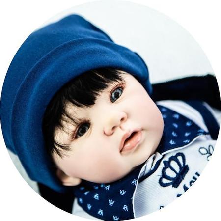 Bebê Reborn Menino JOÃO Corpo de Pano com Enxoval - Royal Valentina